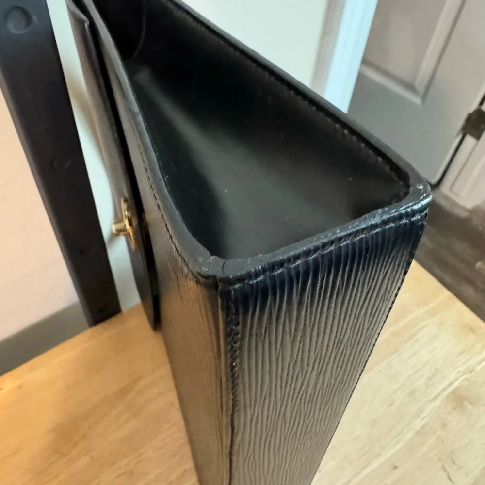 Louis Vuitton Black Epi Malesherbes Handbag